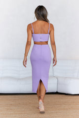 Sunset Serenade Midi Skirt Lilac