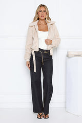 Plush Princess Faux Fur Jacket Cream