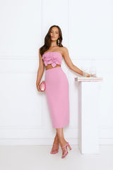 Call Me Darling Midi Skirt Pink