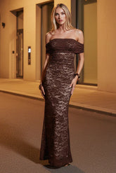 Dulce Lace Maxi Dress - Chocolate