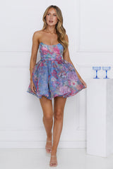 Flirt Alert Strapless Mini Dress Blue