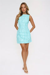 Flirt Flicker Mini Dress Blue