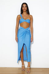 Ready For Goss Midi Skirt Blue