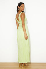Plisse Magic Maxi Dress Green