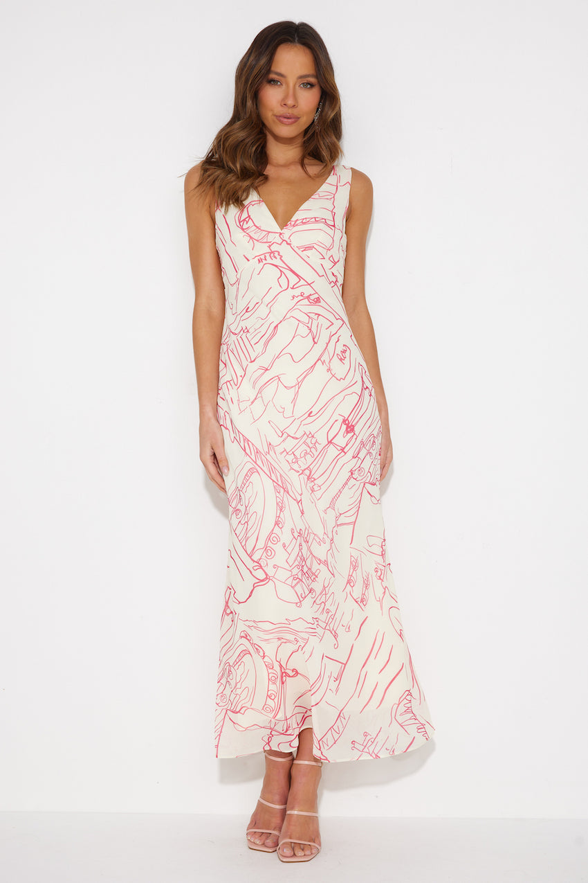 Dancing Pictures Maxi Dress White