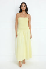 Unmatched Energy Halter Maxi Dress Yellow