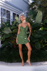 They All Know Me Mini Dress Green