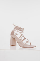 Champagne Bars Heels Nude Nubuck
